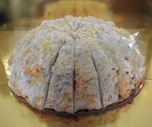 Italian soft nougat cake and tiramisù
